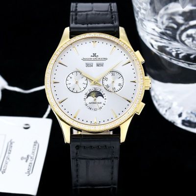 TW Factory Jaeger-LeCoultre Master Series Gold steel case with White diamonds Diameter 40mm watch